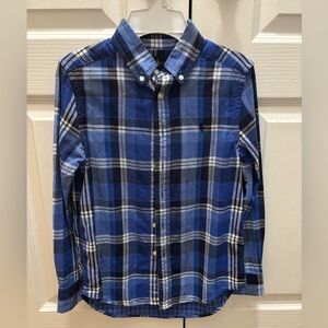Polo by Ralph Lauren Kids Blue and Black Plaid Button Down Shirt